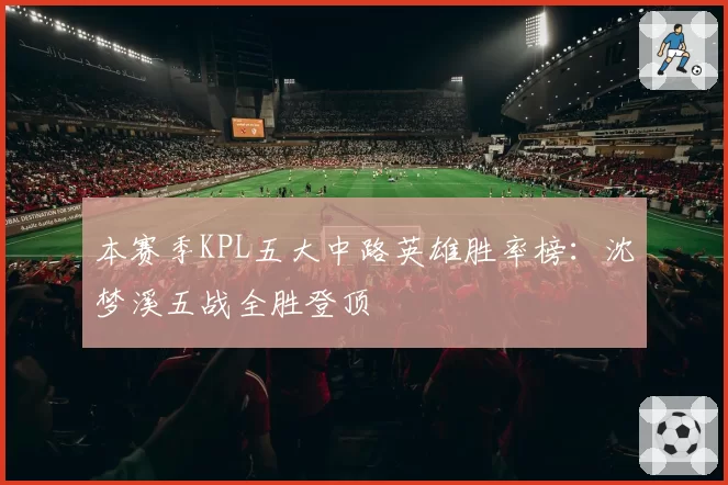 本赛季KPL五大中路英雄胜率榜：沈梦溪五战全胜登顶
